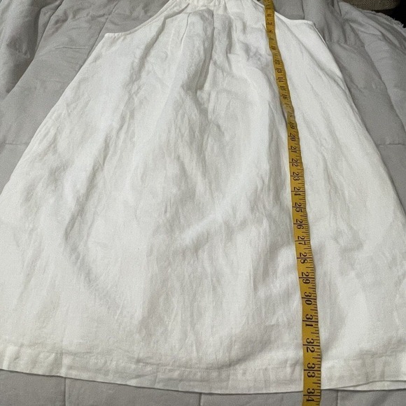 GAP Tie Back Halter Dress White Sz 6 NWT Pockets Sheath Mini Casual 100%… - Picture 7 of 12